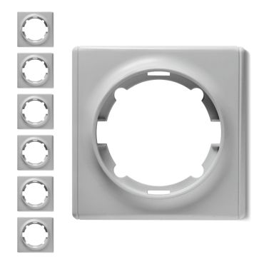 Plaque de finition Florence en plastique, 1 poste (pack de 7)-"Gris 7 pieces"