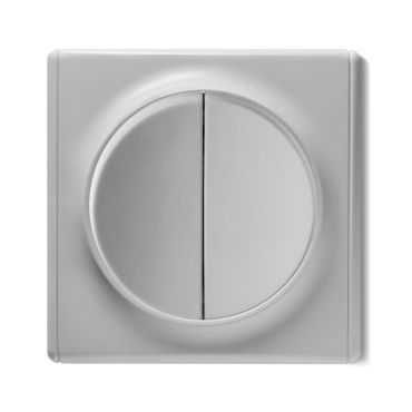 Interrupteur double, 1 voie avec plaque de finition Florence-"Gris"
