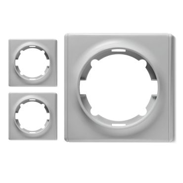Plaque de finition Florence en plastique, 1 poste (pack de 3)-"Gris 3 piéces"