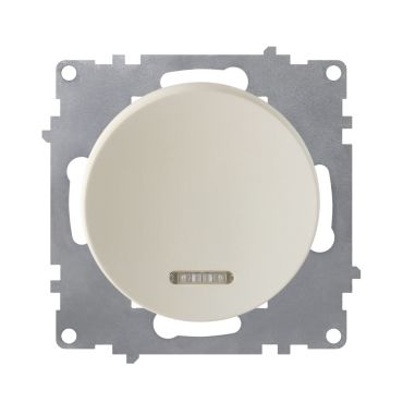 Interrupteur simple allumage, avec témoin lumineux, 1 voie-"Beige"