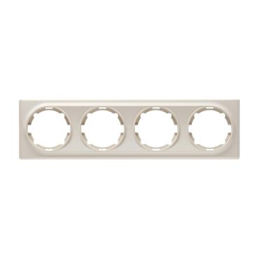 Plaque de finition Florence en plastique, 4 postes-"Beige"