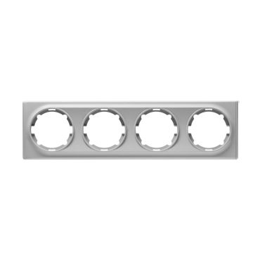 Plaque de finition Florence en plastique, 4 postes-"Gris"