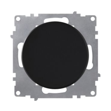 Intermediate switch, screwless terminals, flush-mounted, without frame, black