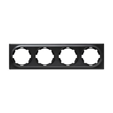 Plaque de finition Florence en plastique, 4 postes-"Noir"