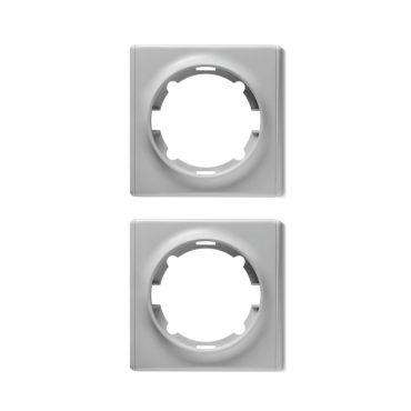 Plaque de finition Florence en plastique, 1 poste (pack de 2)-"Gris 2 piéces"
